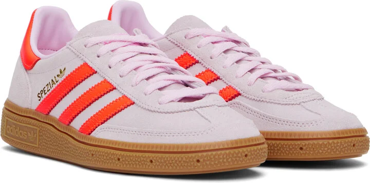 adidas Originals Pink & Orange Handball Spezial Sneakers - Image 4
