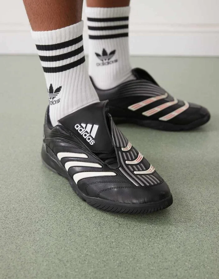 adidas Originals Predator Sala sneakers in black and silver