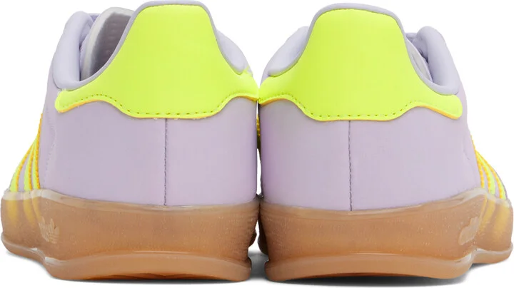 adidas Originals Purple & Green Gazelle Indoor Sneakers - Image 2