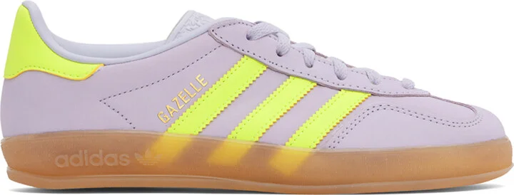 adidas Originals Purple & Green Gazelle Indoor Sneakers