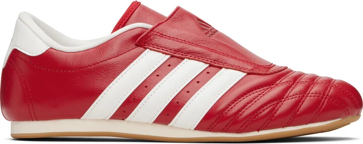 adidas Originals Red & Off-White 'Adidas' Taekwondo Sneakers