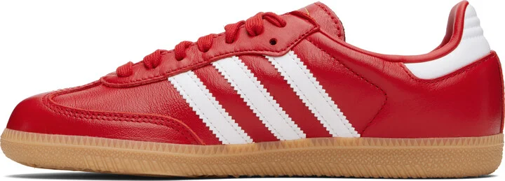adidas Originals Red Samba OG Sneakers - Image 3