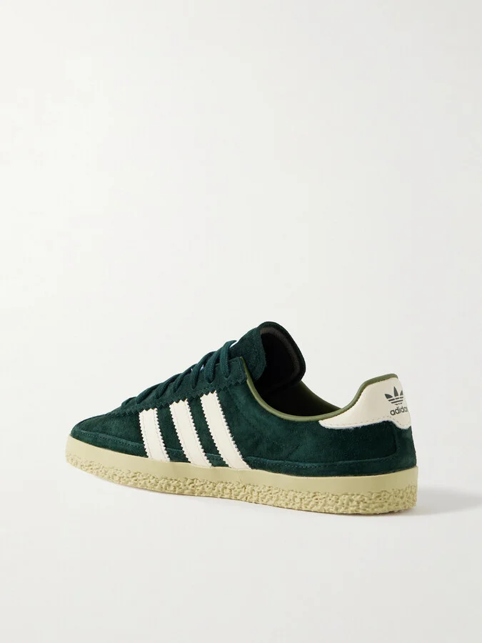 adidas Originals - Roelle Spezial Leather-trimmed Suede Sneakers - Green - Image 3