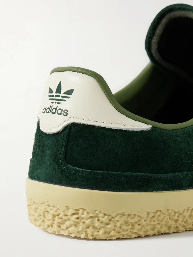 adidas Originals - Roelle Spezial Leather-trimmed Suede Sneakers - Green - Image 4