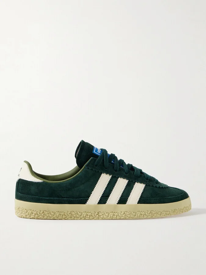 adidas Originals - Roelle Spezial Leather-trimmed Suede Sneakers - Green