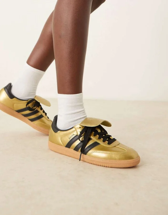 adidas Originals Samba LT sneakers in metallic gold