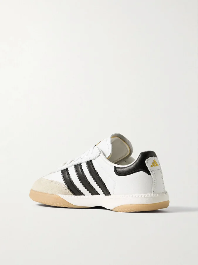 adidas Originals - Samba Mn Suede-trimmed Leather Sneakers - White - Image 3