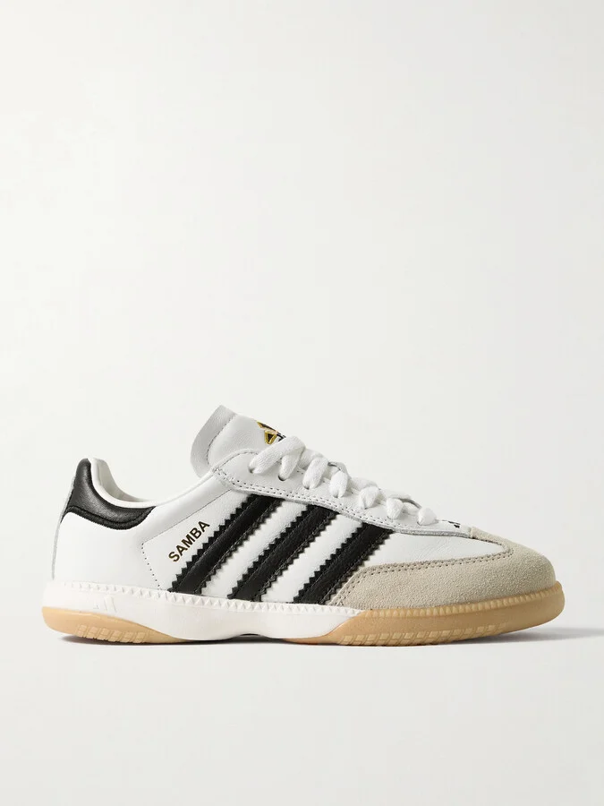 adidas Originals - Samba Mn Suede-trimmed Leather Sneakers - White