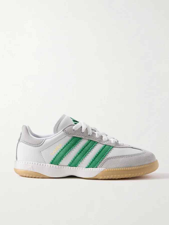 adidas Originals - Samba Mn Suede-trimmed Leather Sneakers - White