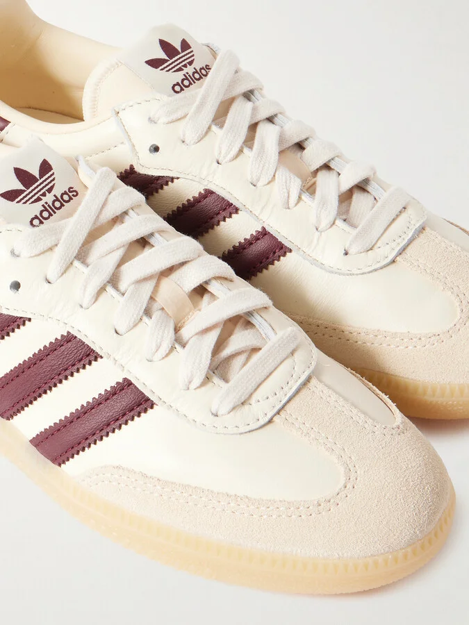 adidas Originals - Samba Og Leather And Suede Sneakers - Cream - Image 4