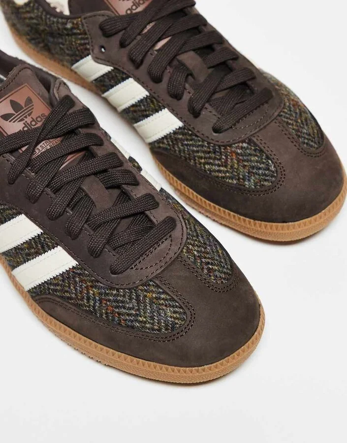 adidas Originals Samba OG sneakers in brown tweed - Image 2