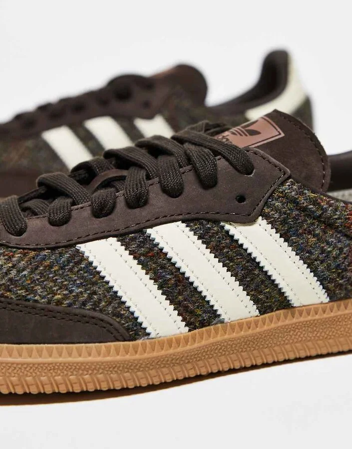 adidas Originals Samba OG sneakers in brown tweed - Image 3