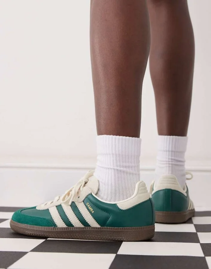 adidas Originals Samba OG sneakers in dark green - Image 3