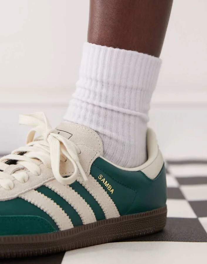 adidas Originals Samba OG sneakers in dark green - Image 4