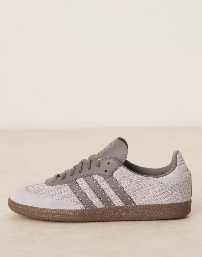 adidas Originals Samba OG sneakers with crochet detailling in purple - Image 2