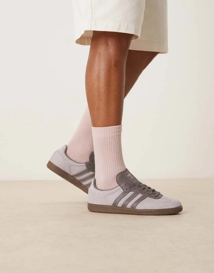 adidas Originals Samba OG sneakers with crochet detailling in purple