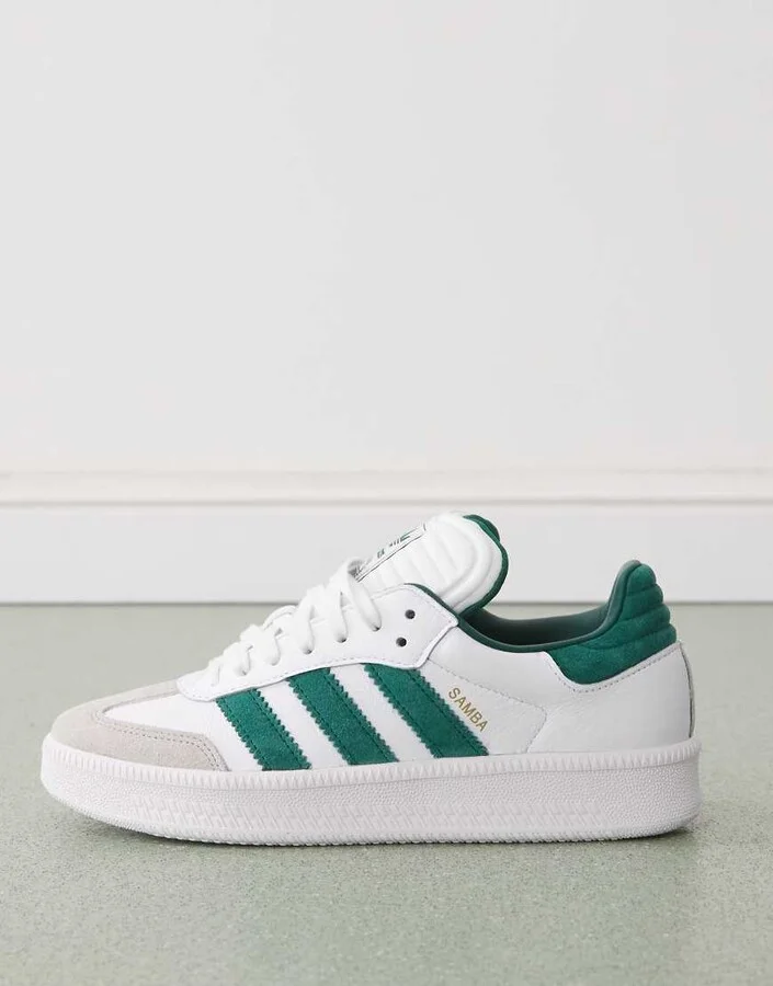 adidas Originals Samba XLG sneakers in white and green - Image 4