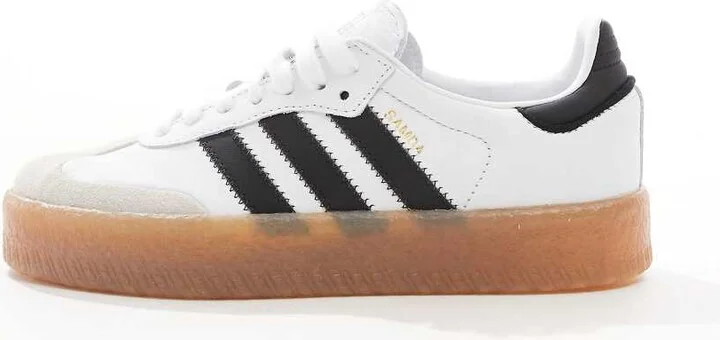 adidas Originals Sambae sneakers in white and black - Image 2