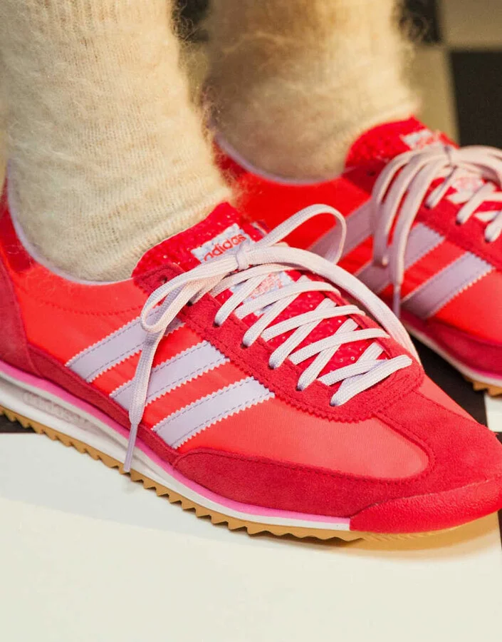 adidas Originals SL 72 OG sneakers in red and lilac - Image 3