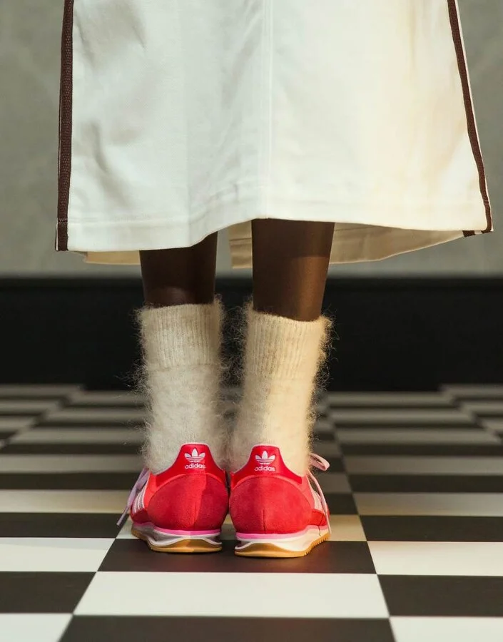 adidas Originals SL 72 OG sneakers in red and lilac - Image 4