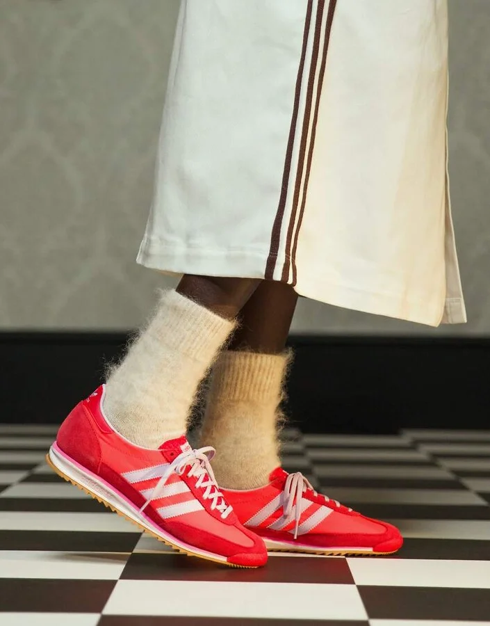 adidas Originals SL 72 OG sneakers in red and lilac