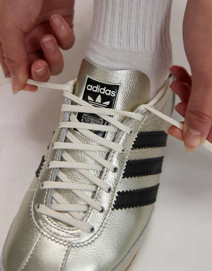 adidas Originals SL 72 OG sneakers in silver and black - Image 4