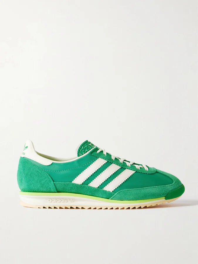 adidas Originals - Sl 72 Og Suede And Leather-trimmed Canvas Sneakers - Green