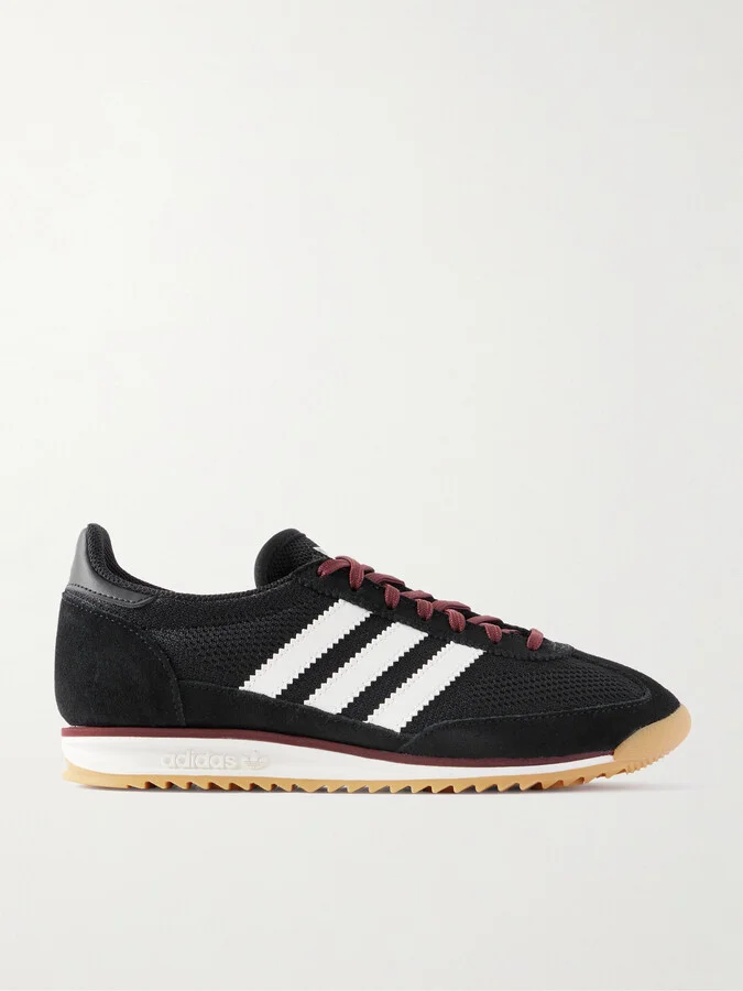 adidas Originals - Sl 72 Og Suede And Leather-trimmed Mesh Sneakers - Black