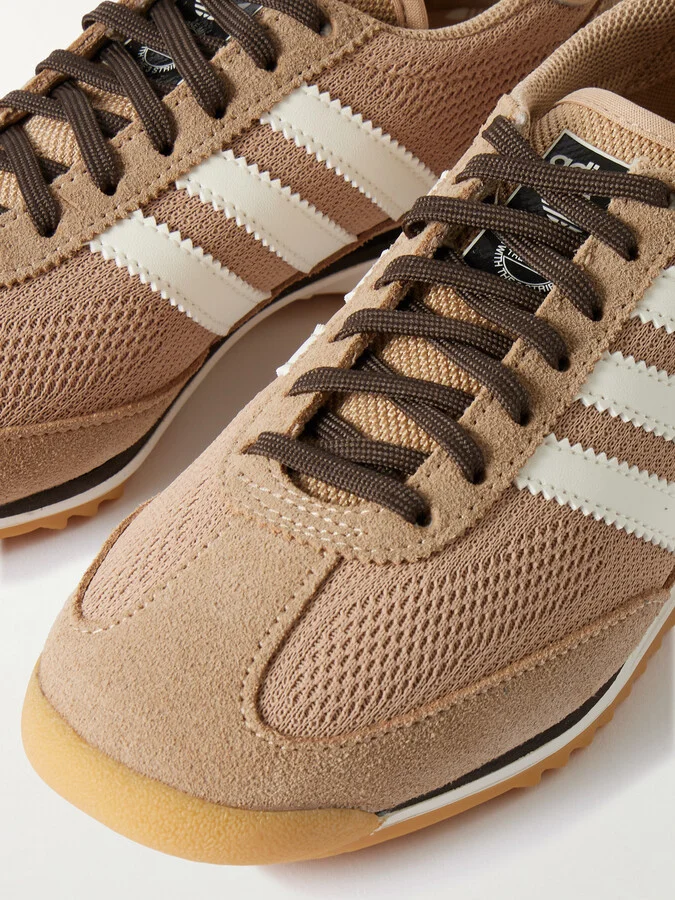 adidas Originals - Sl 72 Og Suede And Leather-trimmed Mesh Sneakers - Brown - Image 4