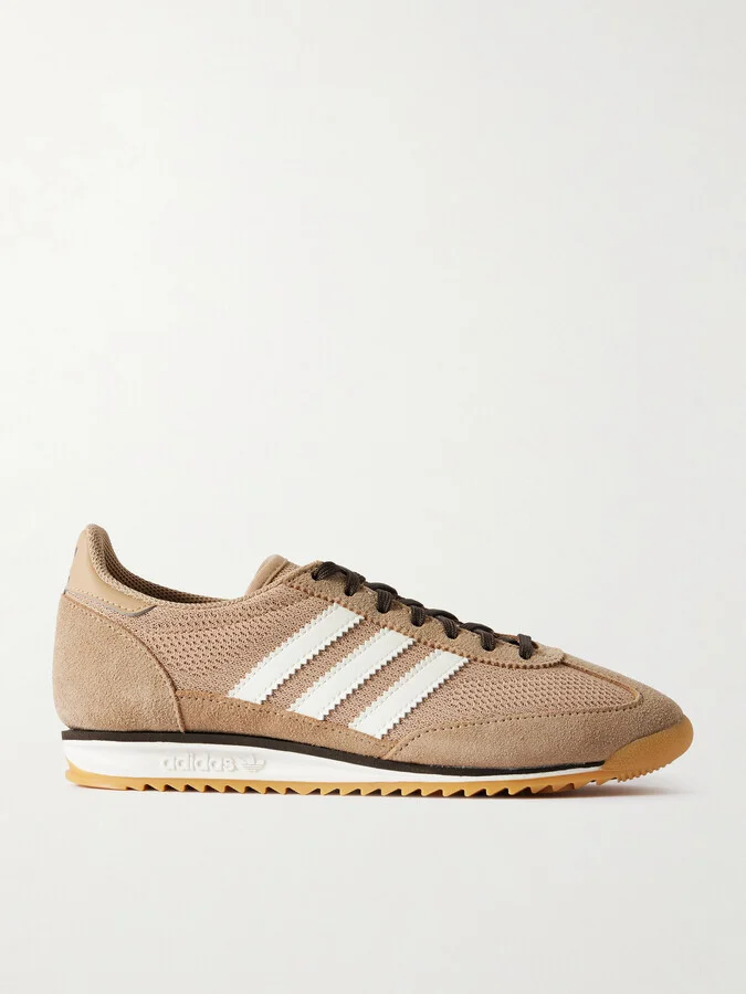 adidas Originals - Sl 72 Og Suede And Leather-trimmed Mesh Sneakers - Brown