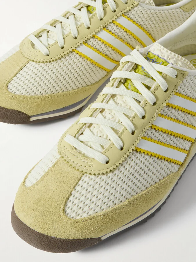 adidas Originals - Sl 72 Og Suede And Leather-trimmed Mesh Sneakers - Yellow - Image 4
