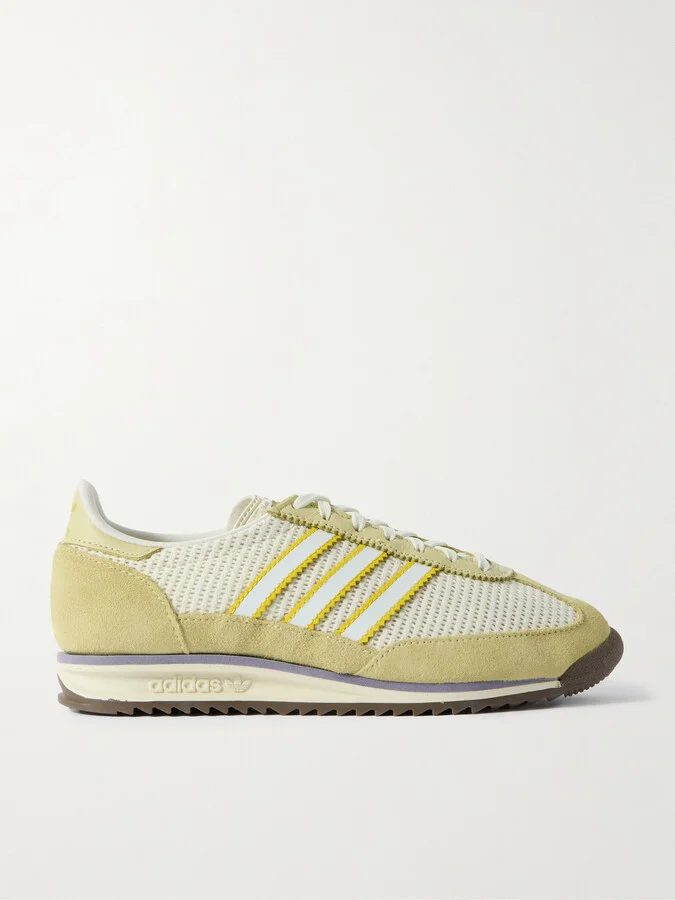 adidas Originals - Sl 72 Og Suede And Leather-trimmed Mesh Sneakers - Yellow