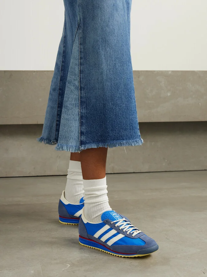 adidas Originals - Sl 72 Og Suede And Leather-trimmed Nylon Sneakers - Blue - Image 2