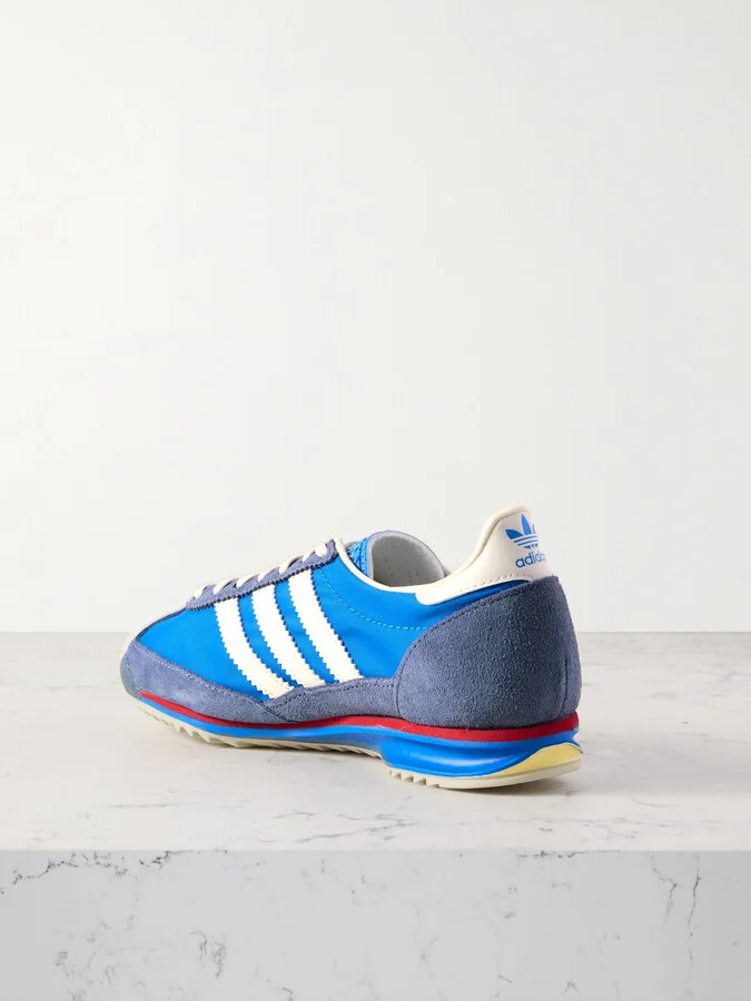 adidas Originals - Sl 72 Og Suede And Leather-trimmed Nylon Sneakers - Blue - Image 3