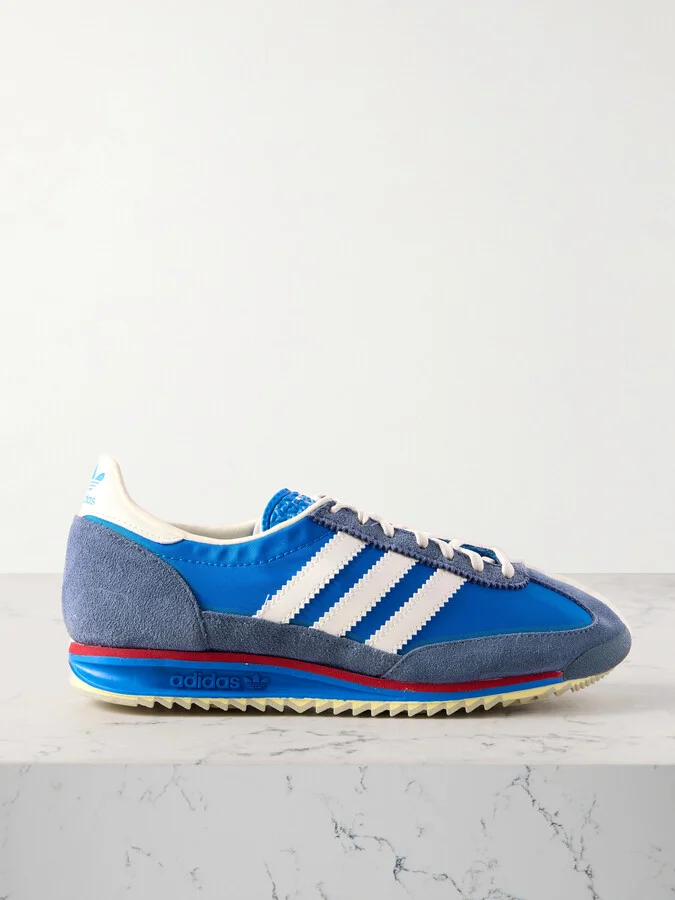 adidas Originals - Sl 72 Og Suede And Leather-trimmed Nylon Sneakers - Blue