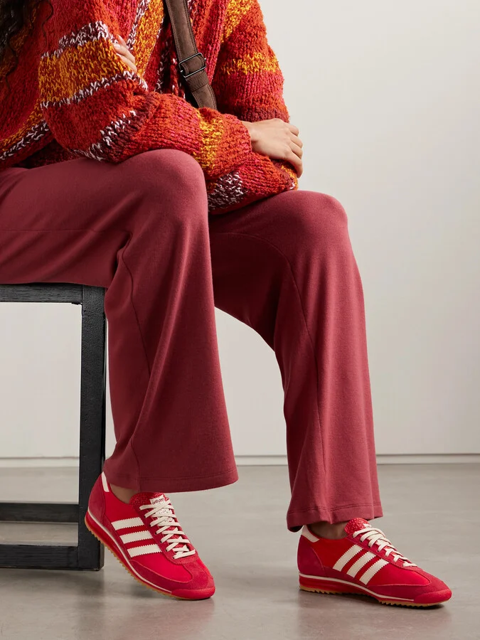 adidas Originals - Sl 72 Og Suede And Leather-trimmed Nylon Sneakers - Red - Image 2