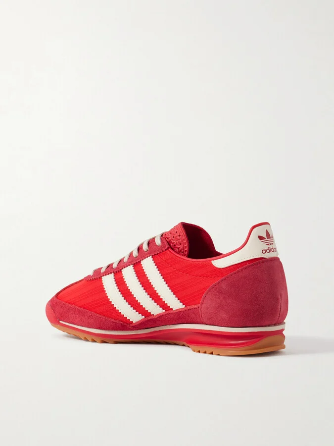 adidas Originals - Sl 72 Og Suede And Leather-trimmed Nylon Sneakers - Red - Image 3