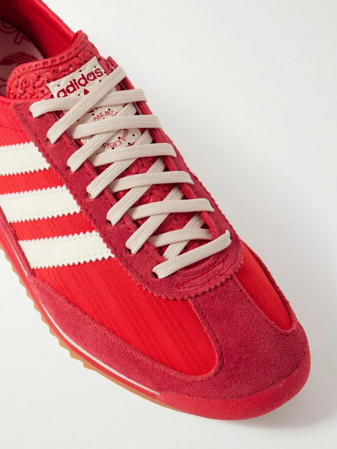 adidas Originals - Sl 72 Og Suede And Leather-trimmed Nylon Sneakers - Red - Image 4
