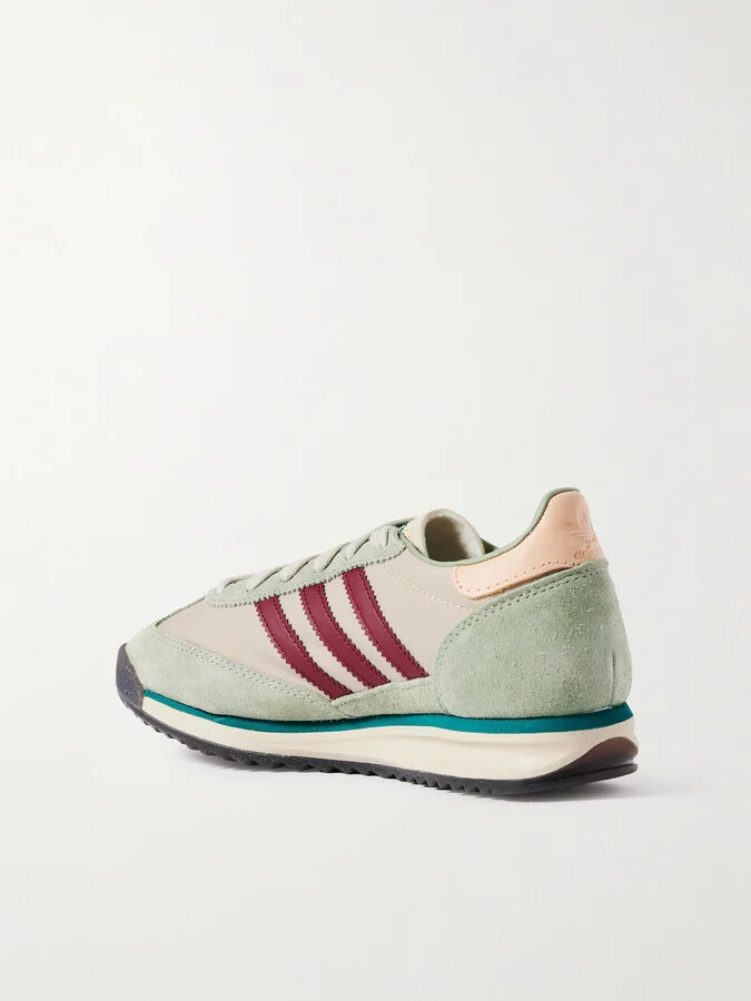 adidas Originals - Sl 72 Rs Leather And Suede-trimmed Mesh Sneakers - Green - Image 3