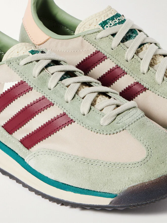 adidas Originals - Sl 72 Rs Leather And Suede-trimmed Mesh Sneakers - Green - Image 4