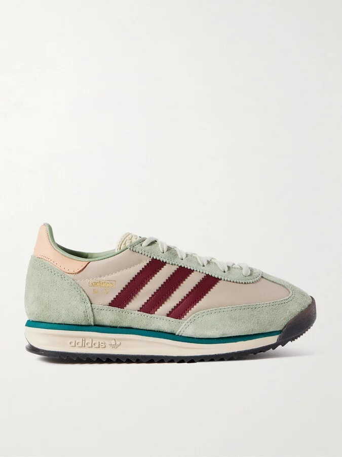 adidas Originals - Sl 72 Rs Leather And Suede-trimmed Mesh Sneakers - Green