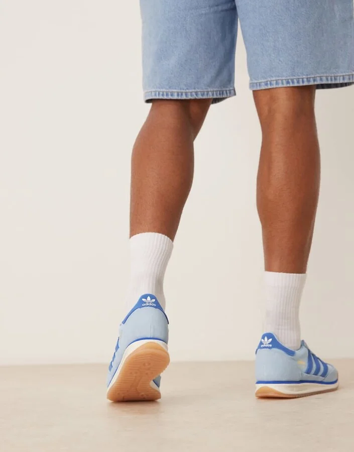 adidas Originals SL 72 RS sneakers in light blue - Image 3