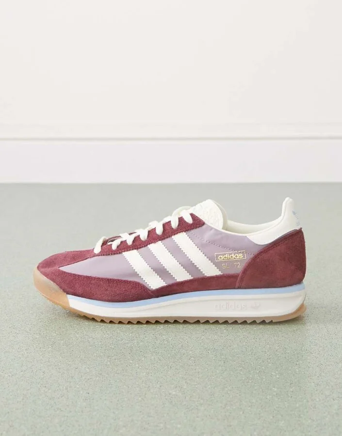 adidas Originals SL 72 RS sneakers in purple and white - Image 2