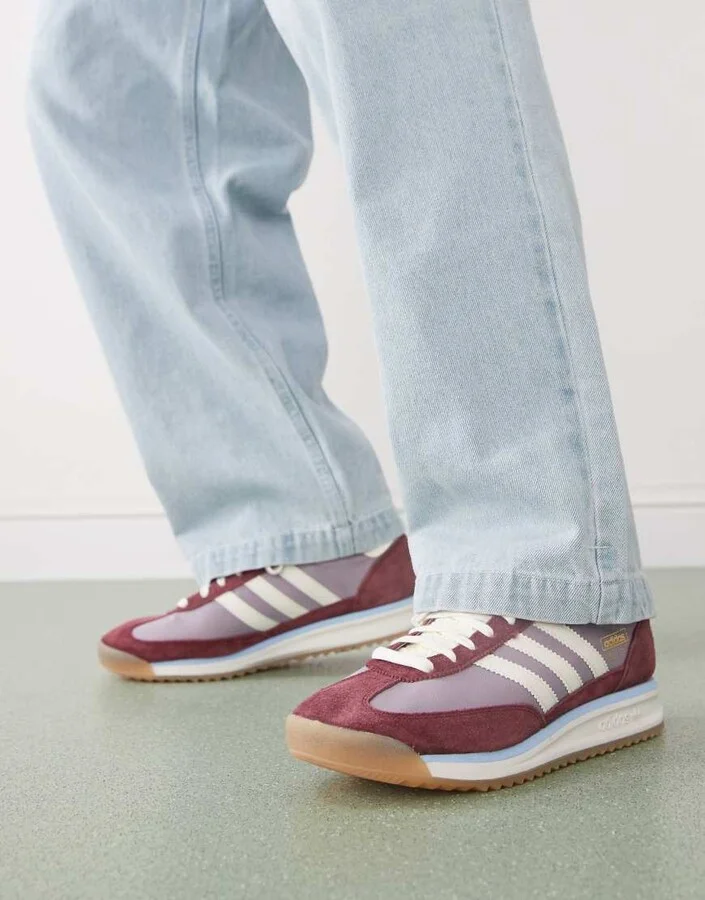 adidas Originals SL 72 RS sneakers in purple and white - Image 3