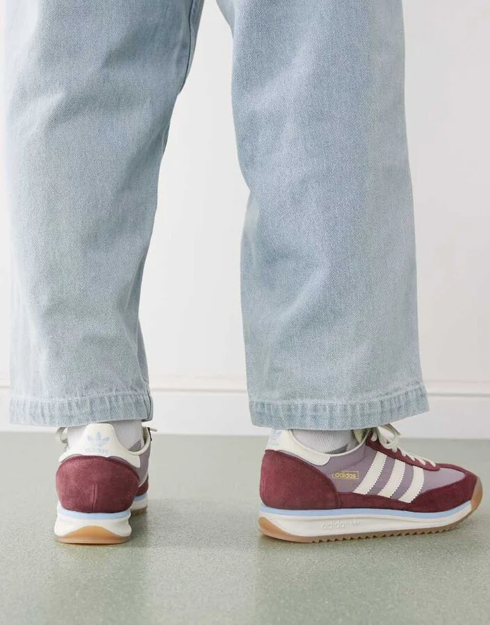 adidas Originals SL 72 RS sneakers in purple and white - Image 4
