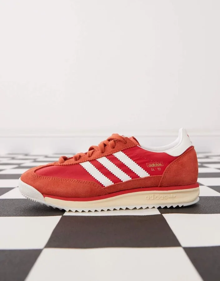 adidas Originals SL 72 RS sneakers in red and white - Image 2