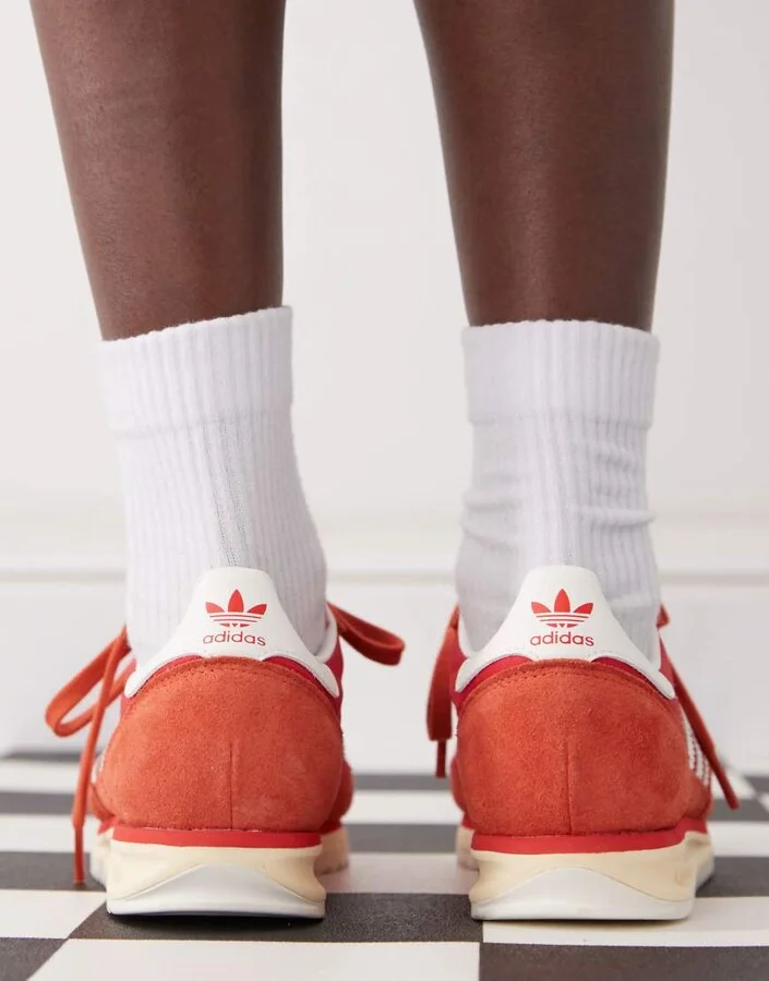 adidas Originals SL 72 RS sneakers in red and white - Image 4