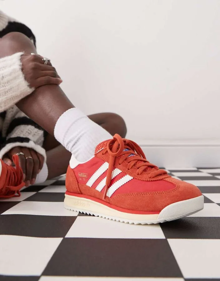 adidas Originals SL 72 RS sneakers in red and white
