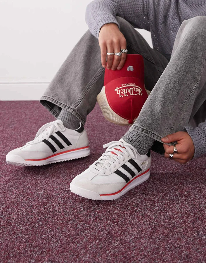 adidas Originals SL 72 RS sneakers in white and black