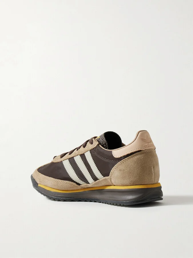 adidas Originals - Sl 72 Rs Suede And Leather-trimmed Canvas Sneakers - Brown - Image 3